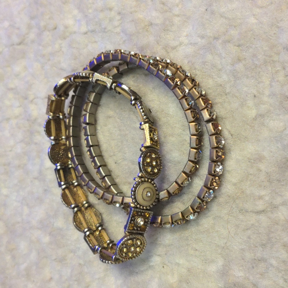 Gold stretch bracelets